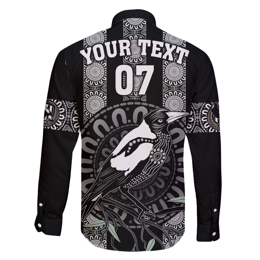 personalised-collingwood-football-family-matching-short-sleeve-bodycon-dress-and-hawaiian-shirt-champions-go-magpies