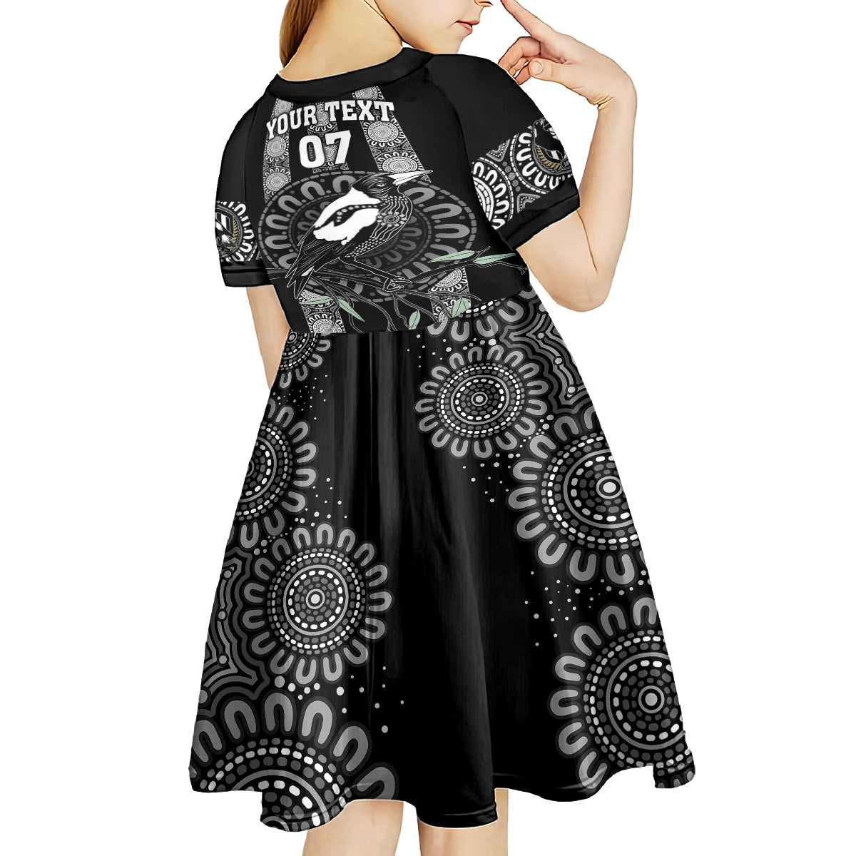 personalised-collingwood-football-kid-short-sleeve-dress-champions-go-magpies