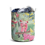 Australia Galah Birds Couple Christmas Laundry Basket Mint Glaze