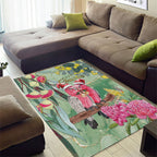 Australia Galah Birds Couple Christmas Area Rug Mint Glaze