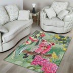 Australia Galah Birds Couple Christmas Area Rug Mint Glaze