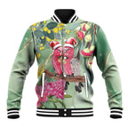 Australia Galah Birds Couple Christmas Baseball Jacket Mint Glaze