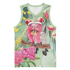 Australia Galah Birds Couple Christmas Basketball Jersey Mint Glaze