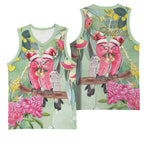 Australia Galah Birds Couple Christmas Basketball Jersey Mint Glaze
