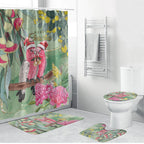 Australia Galah Birds Couple Christmas Bathroom Set Mint Glaze
