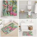 Australia Galah Birds Couple Christmas Bathroom Set Mint Glaze