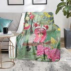 Australia Galah Birds Couple Christmas Blanket Mint Glaze