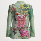 Australia Galah Birds Couple Christmas Blazer Mint Glaze