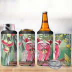 Australia Galah Birds Couple Christmas 4 in 1 Can Cooler Tumbler Mint Glaze