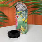 Australia Galah Birds Couple Christmas 4 in 1 Can Cooler Tumbler Mint Glaze