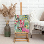 Australia Galah Birds Couple Christmas Canvas Wall Art Mint Glaze