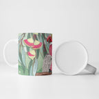 Australia Galah Birds Couple Christmas Ceramic Mug Mint Glaze
