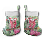 Australia Galah Birds Couple Christmas Stocking Mint Glaze
