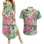 Australia Galah Birds Couple Christmas Couples Matching Summer Maxi Dress and Hawaiian Shirt Mint Glaze
