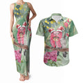 Australia Galah Birds Couple Christmas Couples Matching Tank Maxi Dress and Hawaiian Shirt Mint Glaze