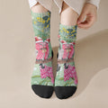 Australia Galah Birds Couple Christmas Crew Socks Mint Glaze