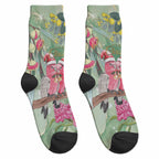 Australia Galah Birds Couple Christmas Crew Socks Mint Glaze