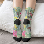 Australia Galah Birds Couple Christmas Crew Socks Mint Glaze