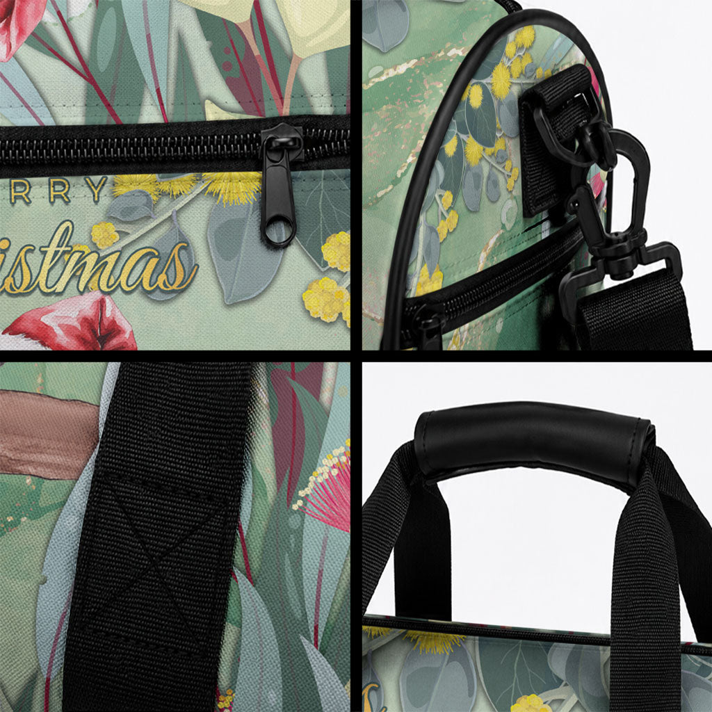 Australia Galah Birds Couple Christmas Duffle Bag Mint Glaze