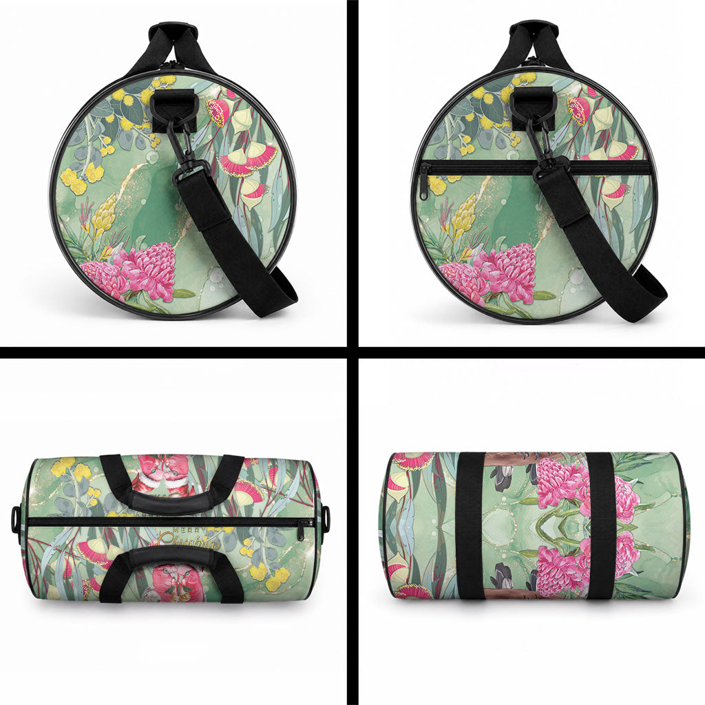 Australia Galah Birds Couple Christmas Duffle Bag Mint Glaze