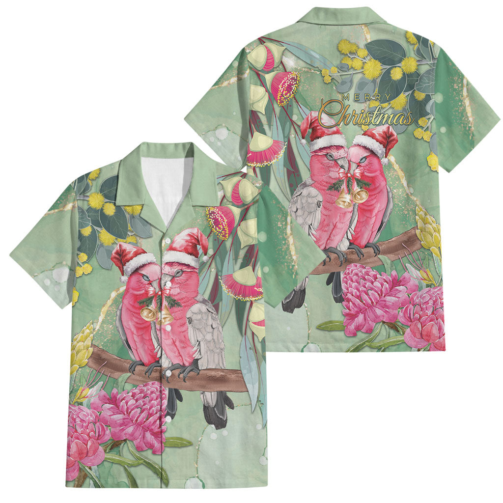 Australia Galah Birds Couple Christmas Family Matching Summer Maxi Dress and Hawaiian Shirt Mint Glaze