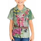 Australia Galah Birds Couple Christmas Hawaiian Shirt Mint Glaze