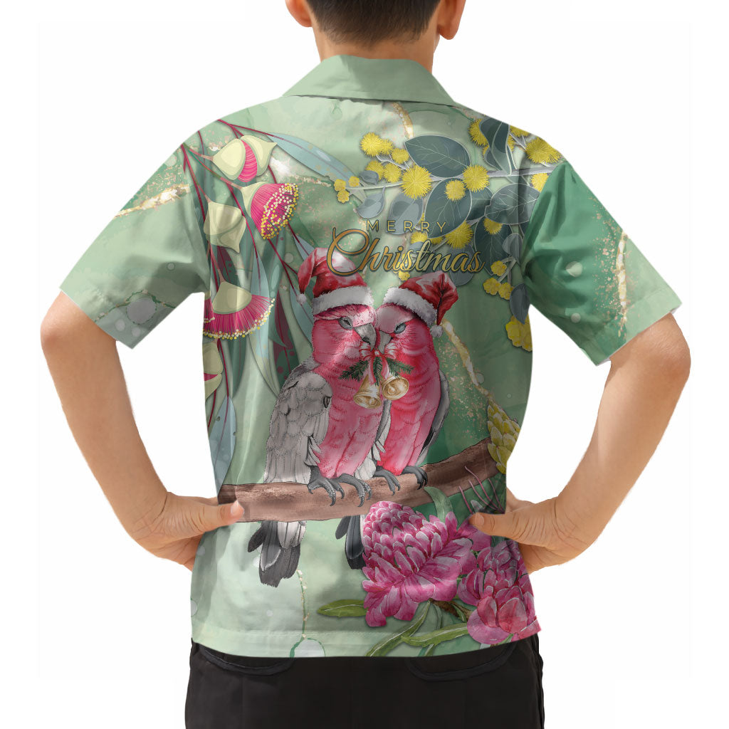 Australia Galah Birds Couple Christmas Hawaiian Shirt Mint Glaze