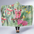 Australia Galah Birds Couple Christmas Hooded Blanket Mint Glaze