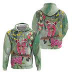 Australia Galah Birds Couple Christmas Hoodie Mint Glaze