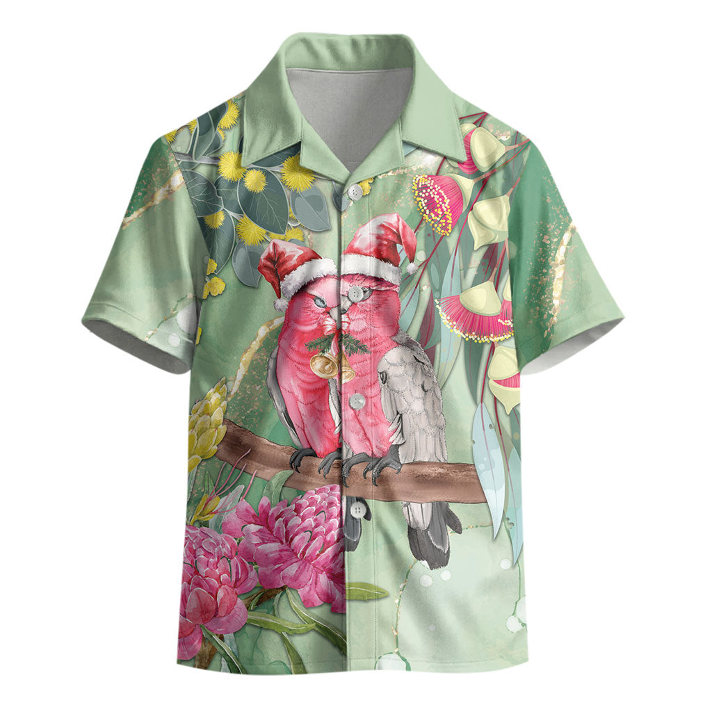 Australia Galah Birds Couple Christmas Kid Hawaiian Shirt Mint Glaze