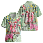 Australia Galah Birds Couple Christmas Kid Hawaiian Shirt Mint Glaze