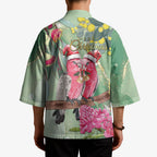 Australia Galah Birds Couple Christmas Kimono Mint Glaze