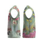 Australia Galah Birds Couple Christmas Knitted V-Neck Vest Mint Glaze