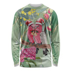 Australia Galah Birds Couple Christmas Long Sleeve Shirt Mint Glaze