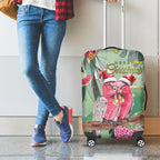 Australia Galah Birds Couple Christmas Luggage Cover Mint Glaze