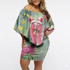Australia Galah Birds Couple Christmas Off Shoulder Short Dress Mint Glaze