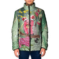 Australia Galah Birds Couple Christmas Padded Jacket Mint Glaze