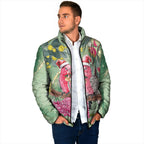 Australia Galah Birds Couple Christmas Padded Jacket Mint Glaze
