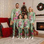 Australia Galah Birds Couple Christmas Pajama Set Mint Glaze