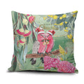 Australia Galah Birds Couple Christmas Pillow Cover Mint Glaze