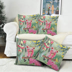 Australia Galah Birds Couple Christmas Pillow Cover Mint Glaze