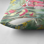 Australia Galah Birds Couple Christmas Pillow Cover Mint Glaze