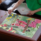 Australia Galah Birds Couple Christmas Puzzle Mint Glaze