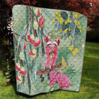 Australia Galah Birds Couple Christmas Quilt Mint Glaze