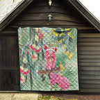 Australia Galah Birds Couple Christmas Quilt Mint Glaze