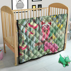 Australia Galah Birds Couple Christmas Quilt Mint Glaze