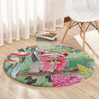 Australia Galah Birds Couple Christmas Round Carpet Mint Glaze