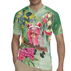 Australia Galah Birds Couple Christmas Rugby Jersey Mint Glaze
