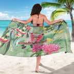 Australia Galah Birds Couple Christmas Sarong Mint Glaze