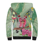 Australia Galah Birds Couple Christmas Sherpa Hoodie Mint Glaze